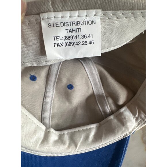 Hinano Tahiti Beige & Blue Adjustable Baseball Cap With Embroidered Logo - Picture 4 of 4